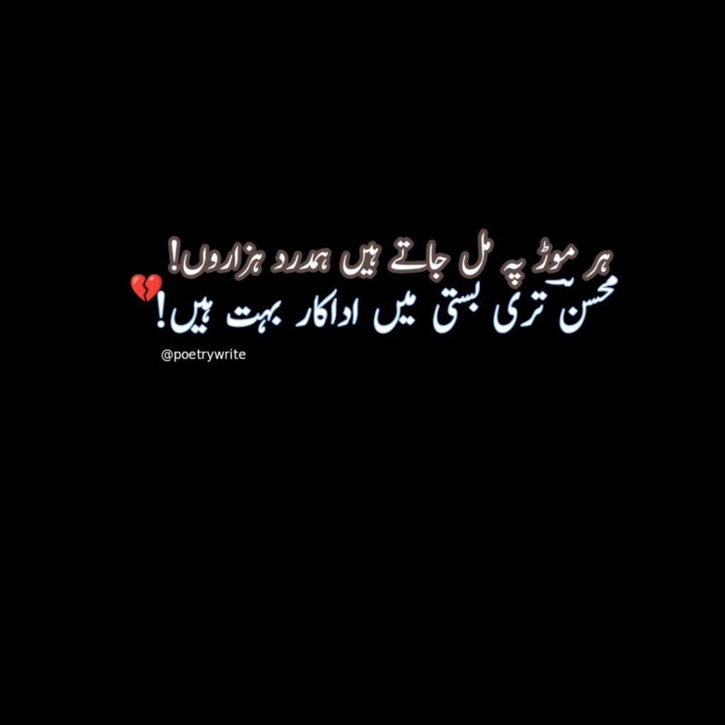 Sad Poetry In Urdu -Best sad Shayari Lines