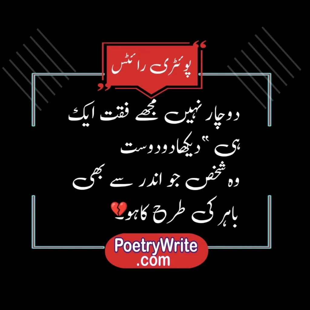 Sad Poetry In Urdu For Friends