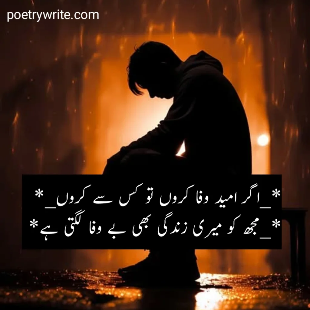 Sad Shayari In Urdu Text 2 Lines /Sad Poetry