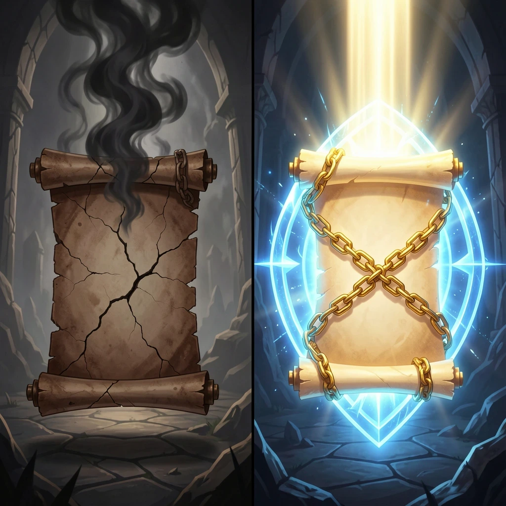 Blessed Upgrade Scroll vs Regular Scroll
