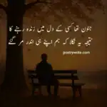 Silhouette of a person sitting on a bench under a tree at sunset.