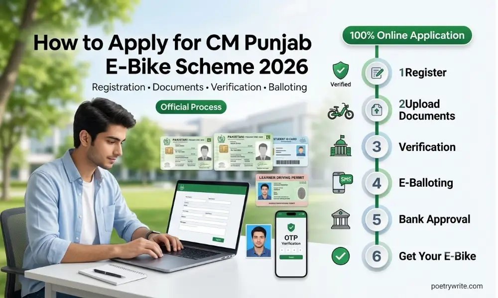 How to Apply Online CM Punjab E-Bike Scheme 2026